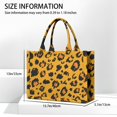 thumbnail image 3 of Large Capacity Tote Bag,Yellow and Black Of Leopard Print Handbag Fashion Luxury Tote Bag,15.7"x13"x 5.1" Inches,Laptop Compatible, 3 of 6