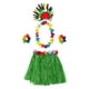 thumbnail image 2 of Tocado indio con falda de hierba para danza luau, para celebración en el escenario de la playa Falda verde de 60 cm, 2 of 9