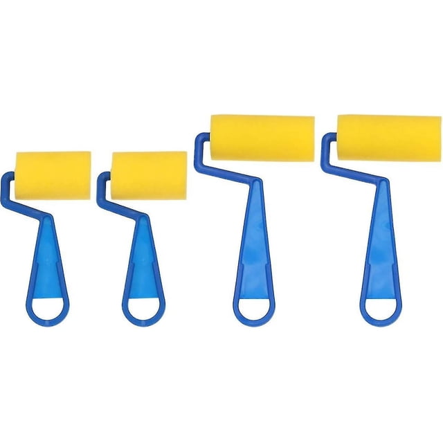 pinceles de esponja para pintar, ideales para manualidades y grafitis, para niños (amarillo)