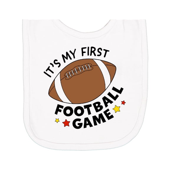 Inktastic It's My First Football Game Newborn Bib
