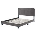 thumbnail image 4 of Tufted Platform Bed Frame, Queen Size, Velvet, Grey Gray, Modern Contemporary Urban Design, Bedroom Master Guest Suite, 4 of 8