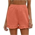 thumbnail image 6 of QLEICOM Womens Athletic Shorts, Plus Size Shorts, Fashion Solid Casual Wide Leg Loose High Waist Shorts Pants Yoga Shorts, Running Shorts, Comfy Beach Shorts, Cycling Shorts Multicolor L, 6 of 6