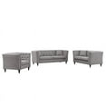 thumbnail image 4 of Home Square 2 Piece Set with Microfiber Living Room Loveseat and Chair in Gray, 4 of 13