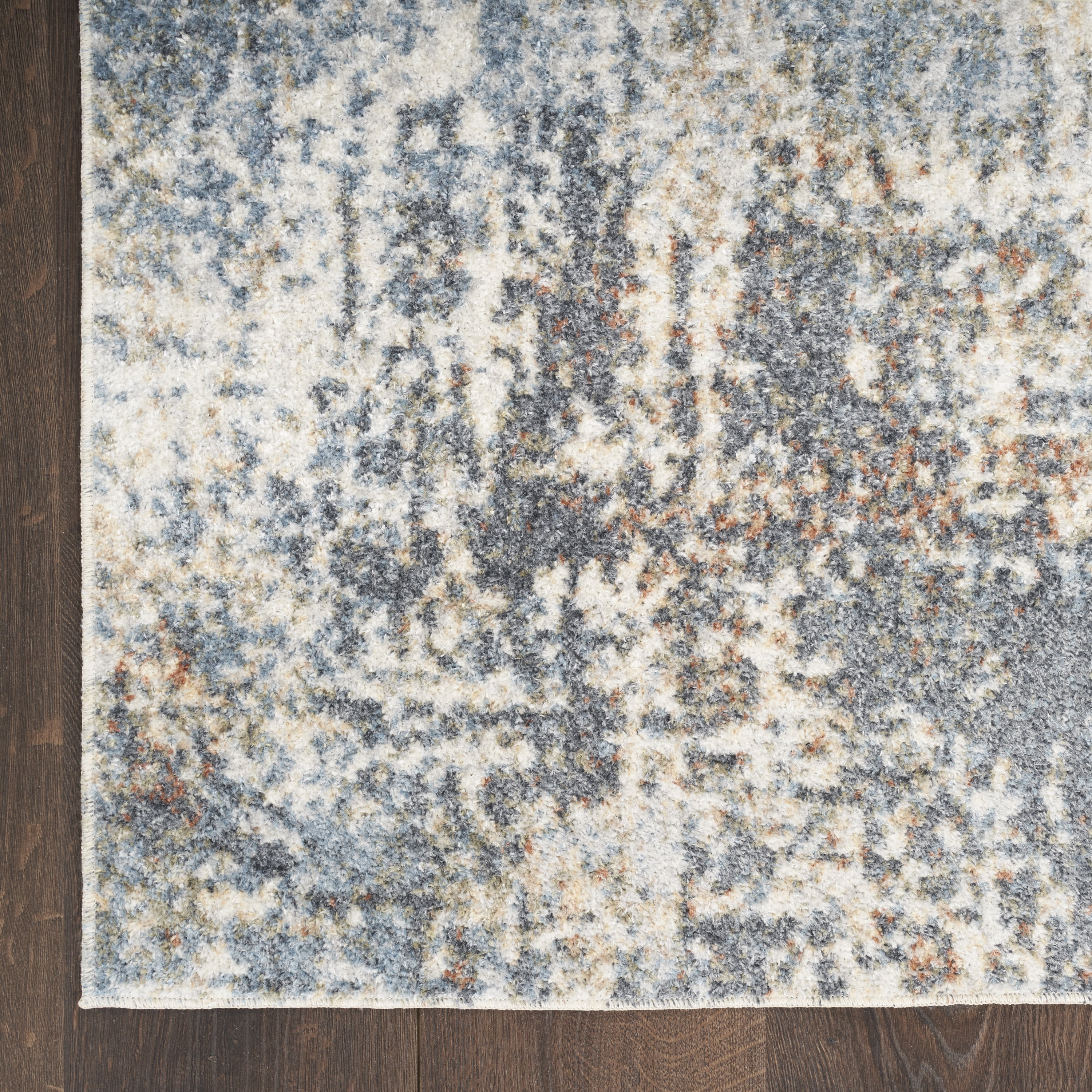 Nourison Astra Machine Washable Abstract Multicolor 6'7" x 9' Area Rug (7x9)