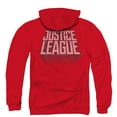 thumbnail image 3 of Justice League Movie League Distressed (Back Print) Adult Zipper Hoodie Sweatshirt Red, 3 of 3