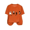 thumbnail image 4 of HCNTES Fall Shirts for Women Halloween Pumpkin Graphic Tees Thanksgiving Family Turkey Tops Cute Autumn Thankful T-Shirt(L,A474-Orange), 4 of 4