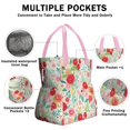 thumbnail image 3 of Pioneer Flower Drawstring Lunch Bag Women - Drawstring Lunch Bag Insulated for Work Office - Stain-Resistant Large Lunchbags for Women with Multi-Pockets, 3 of 6