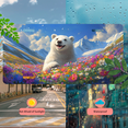 thumbnail image 5 of 1 Pcs 2D Flat License Plate Covers & Frames, A Polar Bear For Decorative Front, Waterproof For Decoration Aluminum License Plate Covers & Frames Cover For Men Women, 12" X 6", 5 of 7