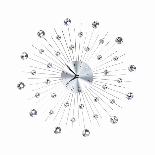 Reloj De Pared Grande De Cristal 3D, Reloj De Pared De Metal Silencioso, Decorativo Moderno, Reloj De Decoración De Pared Brillante Para Sala De Estar, Dormitorio, Oficina