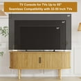 thumbnail image 5 of Emorefun Modern TV Console Table, 47.2" Entertainment Center with Storage & Sliding Door for Living Room, Bedroom, Office, Oak, 5 of 7