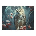 thumbnail image 5 of Orinice Owl Moon Branch Tapestry Wall Hanging Unique Style Graphic Tapestries for Home Decor Living Room Bedroom Apartment Farmhouse Dorm 40x60inch, 5 of 6