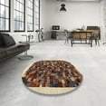 thumbnail image 3 of Ahgly Company Indoor Rectangle Contemporary Brownish Green Abstract Area Rugs, 3' x 5', 3 of 6
