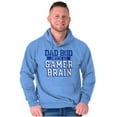 thumbnail image 4 of Fathers Day Dad Bod Video Gamer Brain Men's Big & Tall Graphic Hoodie Brisco Brands 2X, 4 of 5