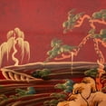thumbnail image 7 of Oriental Furniture Red Lacquer Half-Round Cabinet - Landscape, 7 of 7
