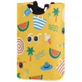 thumbnail image 1 of Panier d'Été Motif Mer Plage Grand Panier en Tissu avec Poignée, 1 of 7