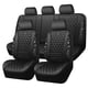 thumbnail image 1 of Fundas para asientos de coche CAR PASS con brillo y diamantes, negras de cuero, juego completo, 1 of 9