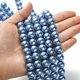 thumbnail image 4 of Eco-Friendly Glass Pearl Beads Strands Grade A Round Dyed Cotton Cord Threaded Cornflower Blue 12mm Hole: 1.2~1.5mm about 34pcs/strand 15.7 inch, 4 of 4