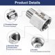 thumbnail image 2 of Adaptador de manguera de jardín Uxcell de 2 piezas, conector roscado de acero inoxidable 3/8" NPT hembra x 1/4" NPT macho con cinta de sellado, 2 of 7