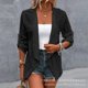 thumbnail image 1 of Mandylandy-Kimono informal holgado para mujer, cárdigan de punto abierto a la moda, prendas de vestir, prendas de vestir cortas de Color sólido, abrigos, 1 of 5