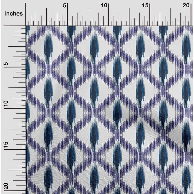 oneOone Cotton Flex Fabric Diamond Ikat Print Fabric By Yard 40 Inch Wide