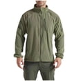 thumbnail image 1 of LOVZFMLL Jackets for Men's Stand Up Collar Zipper Pocket Splicing Fleece Jacket For Warmth, 1 of 3