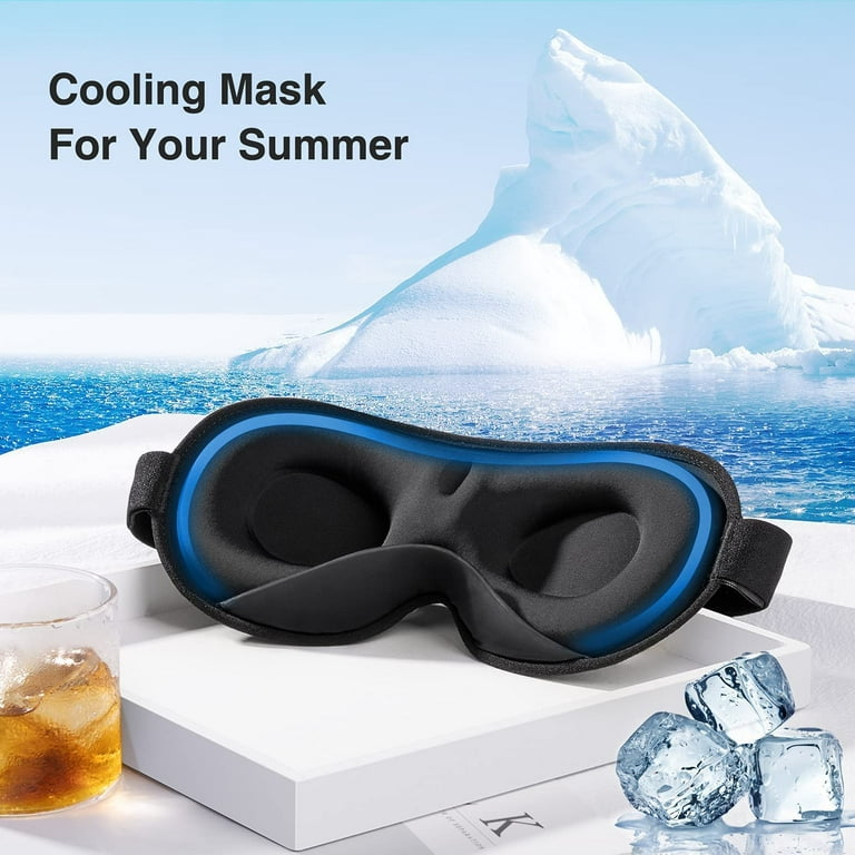 Umisleep Sleep Mask, Women Men 2024 3D Weighted Eye Mask Blocking Lights  Sleeping Mask, Relieve Stress, Headache Eye Cover Adjustable Strap,120g