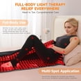 thumbnail image 3 of Red Light Therapy Mat for Full Body, 3300 LEDs Infrared Light Therapy Sleep Bag for Whole Body, 75''x 35'' Blanket for Pain, Energy, Sleep, Recovery at Home, 3 of 7