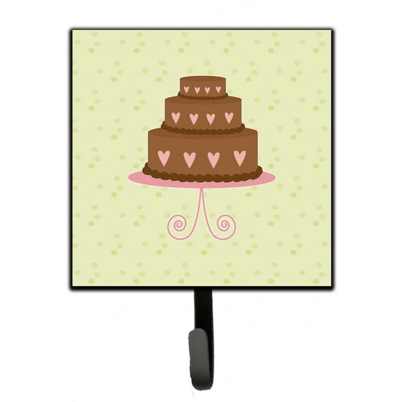 Heart Chocolate Cake on Green Leash or Key Holder
