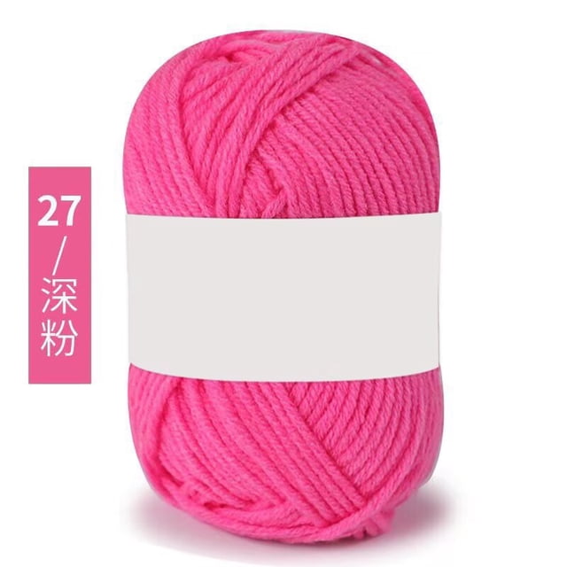 Nvzi Hilo rosa para tejer a crochet, 2 ovillos, cada ovillo pesa 25 gramos, hilo suave hecho a mano, ideal para principiantes, suéteres y fundas de almohada decorativas.