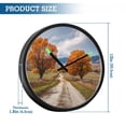 thumbnail image 3 of Indoor 12' Voice-Activated Luminous Decoration Wall Clock With LED Night Light Beautiful Autumn Landscape, 3 of 8