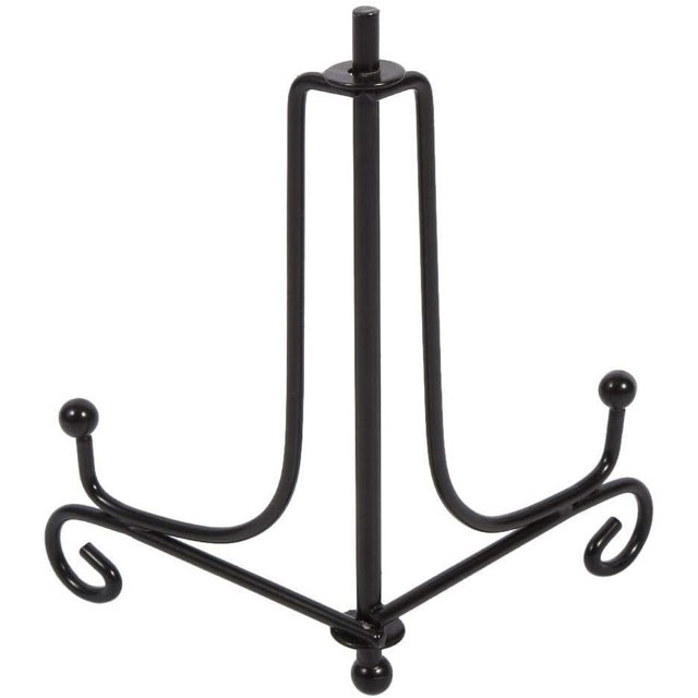 Soportes de placa de hierro para exhibiciones, soportes de metal decorativos para una presentación elegante de obras de arte, platos, fotografías y más sobre la mesa