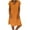 Orange, variant on Women Cotton Linen T Shirt Dress Plus Size Baggy Short Sleeve Beach Dress Summer V Neck Tunic Dress Plain Midi Dresses