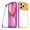 Yellow, variant on For Apple iPhone 14 Pro 6.1 inch Transparent Crystal Build-in Screen Slide Lens Shockproof Protective Hybrid Case Cover Pink