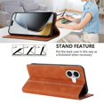 thumbnail image 4 of Leather For Apple iPhone 16 Plus 6.7-inch Case , RFID Blocking,Flip Color blocking Wallet Leather Case With Card Holder Magnetic Closure Shockproof Kickstand Protective Phone Cases Cover,Black, 4 of 9