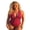 Red, variant on Women's Halter Bodysuit Stylish Hot-fix Rhinestone Design Slim Fit Deep V Neck Romper