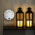 thumbnail image 5 of 2 Pack Black Metal Lantern with LED Candle, Battery Operated, 17.7 Inch Tall Decorative Candle Holder, for Indoor and Outdoor Use, Perfect for Home Décor, Weddings, Parties, and Holiday, 5 of 6