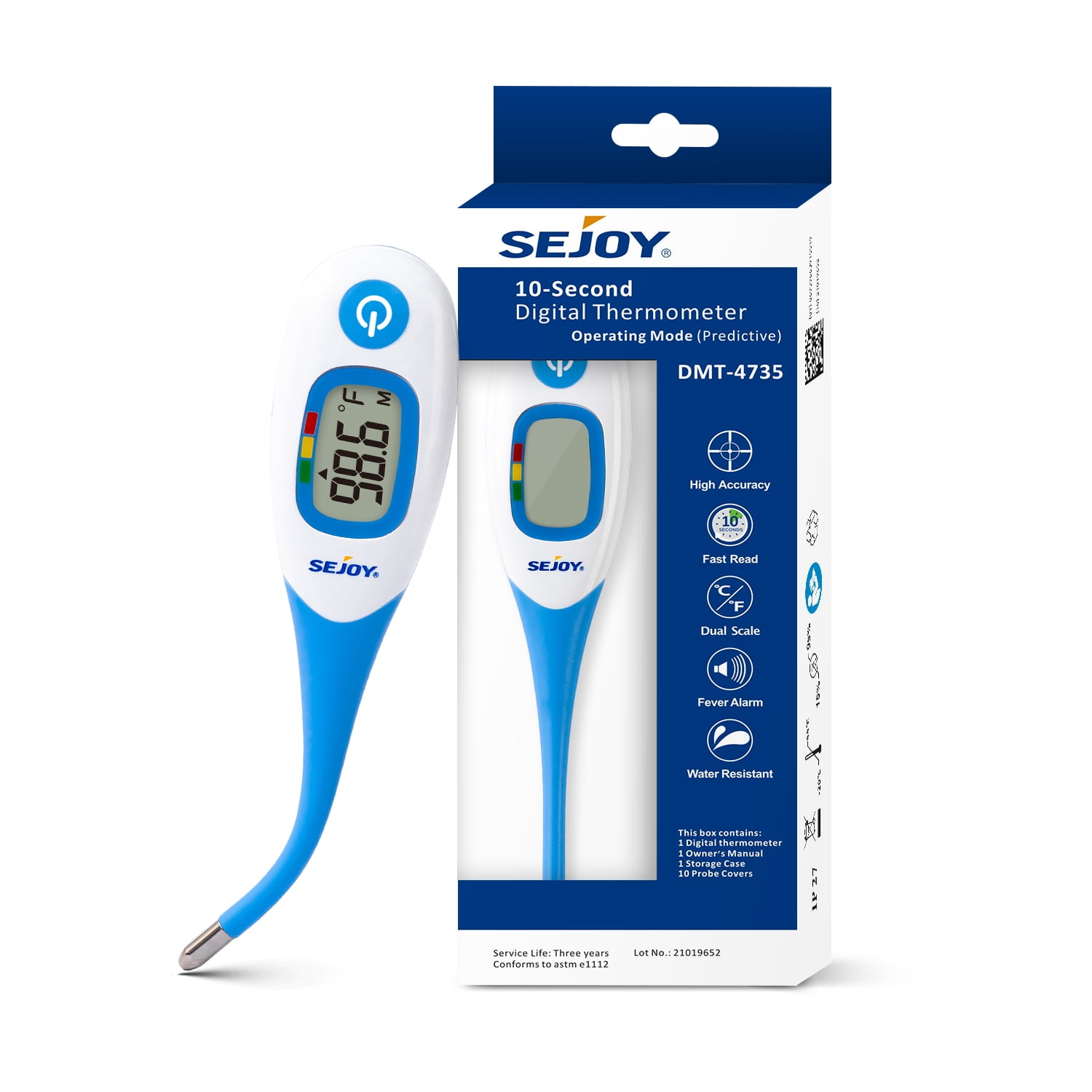Premium Digital Instant Read Thermometer Fast & Accurate with a Fever Warning 