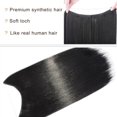 thumbnail image 3 of MY-LADY 20 Inch Invisible Wire Hair Extensions Synthetic Hair Extensions Secret Fish Line Headband Long Straight Hairpieces for Women, 3 of 8