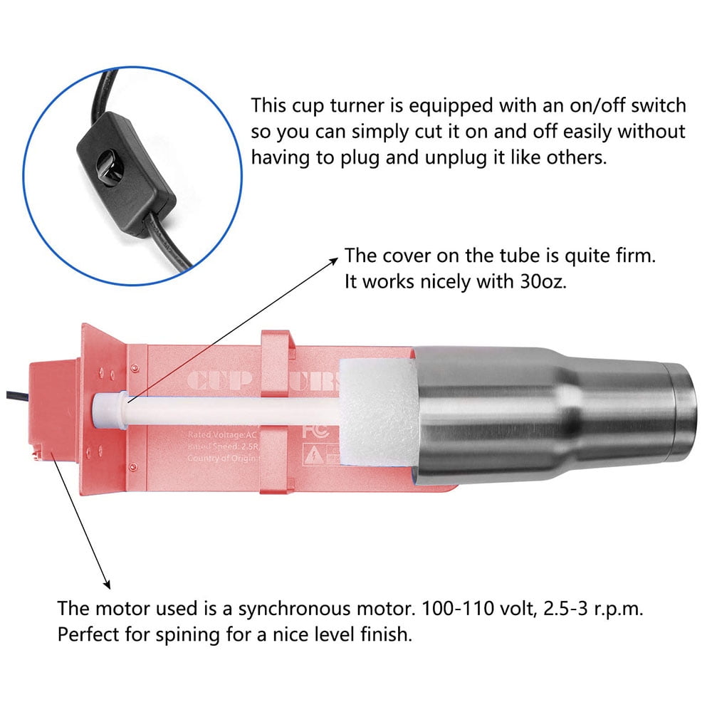 Buy Electric Cup Turner Glass Cup Tumbler Spinner DIY Cup Rotator For