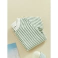thumbnail image 3 of Bagilaanoe Newborn Baby Girl Boy Summer Rompers Striped Print Short Sleeve Bodysuits 3M 6M 12M 18M Infant Waffle Casual One Piece Short Jumpsuit, 3 of 8