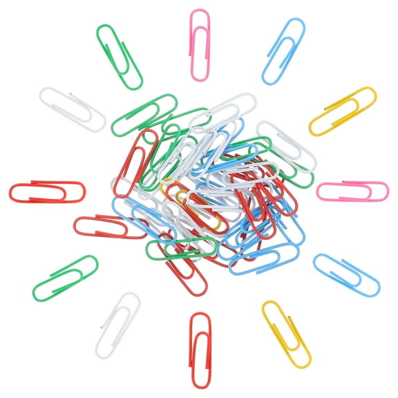 abbageba 50pcs Paper Clips Metal Paper Clips File Document Paper Clips Office Small Paperclips