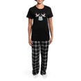 thumbnail image 4 of CafePress - Here Comes The Bride Pajamas - Women's Short Sleeve Print T-Shirt and Pants Dark Cotton Pajama Set, 4 of 7
