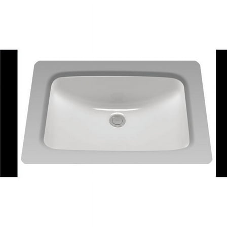 LT542G-01 Undermount Vitreous China Bathroom Sink, Cotton White