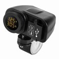 thumbnail image 1 of QC 3.0 USB Motorcycle Charger with Digital Display Voltmeter and Thermometer for Phone Fast Charging, 1 of 5