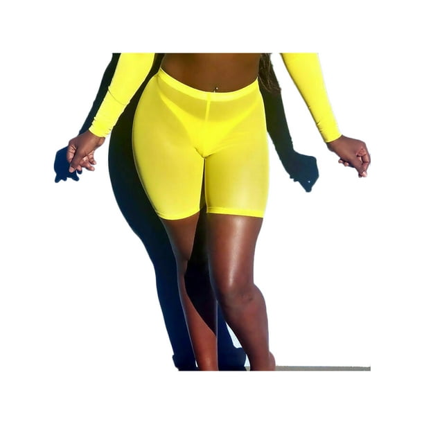 Fiomva Women See Through Sheer Swimsuit Cover up Short Pant Bikini Bottom Coverup Pant