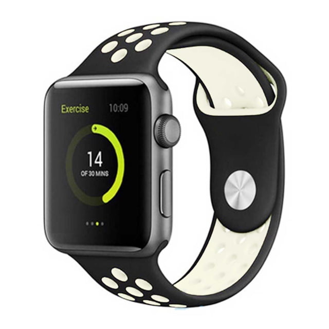 Compatible con Apple Watch Band 38-40 mm / 42 mm-44 mm, correa de muñeca de repuesto deportiva de silicona transpirable Compatible con iWatch Series 5/4/3/2/1 Xemadio 2033261-24