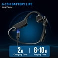 thumbnail image 4 of Bone Conduction Headphones, Sports Headphones Wireless Bluetooth 5.3 with Mic, IPX7 Waterproof Sweatproof Open Ear Headphones for Running, Cycling, Gym, 4 of 8