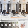 thumbnail image 6 of 8 Ring Modern LED Chandelier, Dimmable Gold Ring High Ceiling Lighting with Romote Control,Large Foyer Chandeliers for Living Room Staircase Entryway, 6 of 7