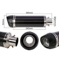 thumbnail image 4 of Acaige 51mm Universal Motorcycle Exhaust Pipe Modified Muffler Gloss Carbon Fiber 345mm, 4 of 5