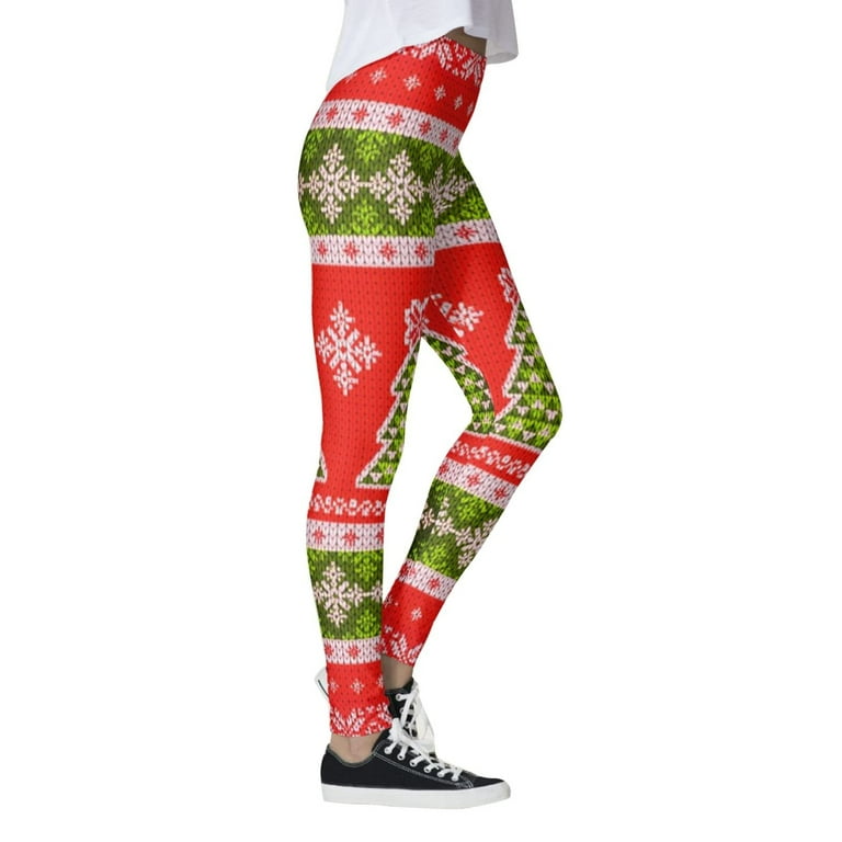 Women's Christmas Snowflake Sports Christmas Running Leggings